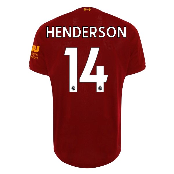 Camiseta Liverpool NO.14 Henderson 1ª 2019-2020 Rojo